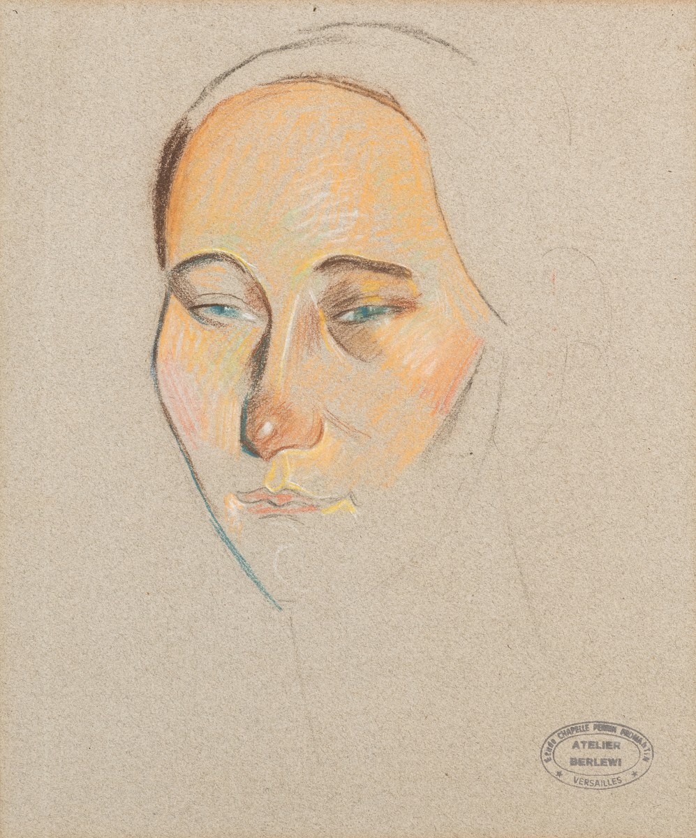 Esquisse du visage de Nadia Leger